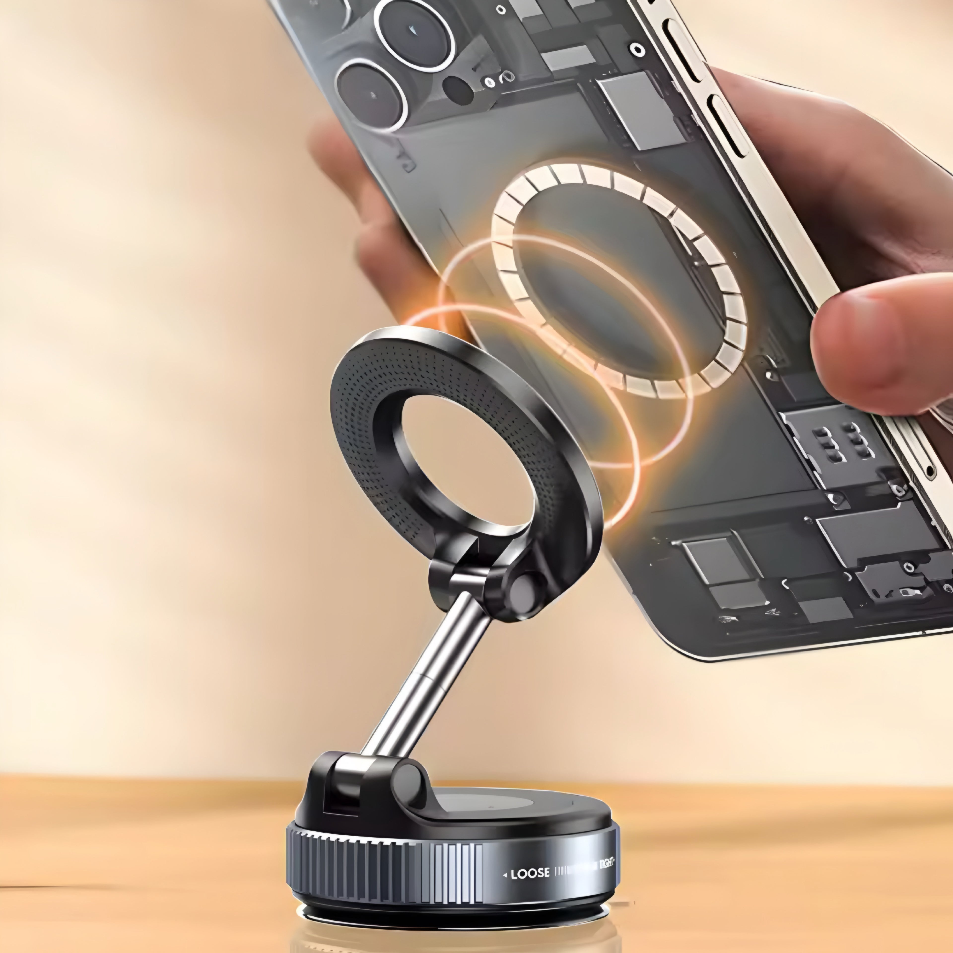 Soporte de Teléfono Magnético – Seguro, Ajustable y Elegante