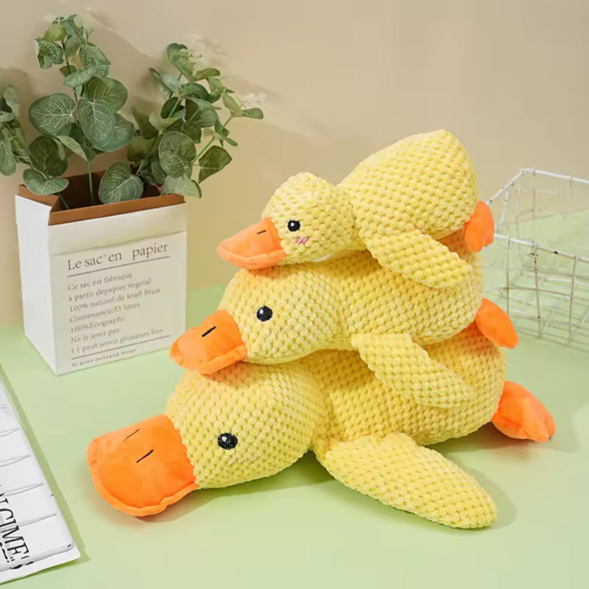 Juguete de Peluche Pato Dormilón para Perros