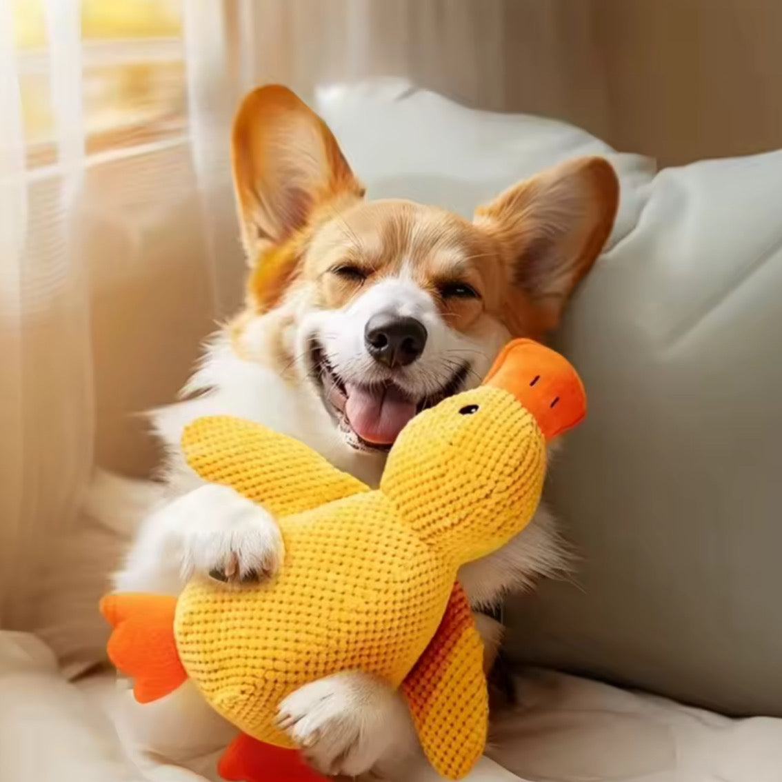 Juguete de Peluche Pato Dormilón para Perros