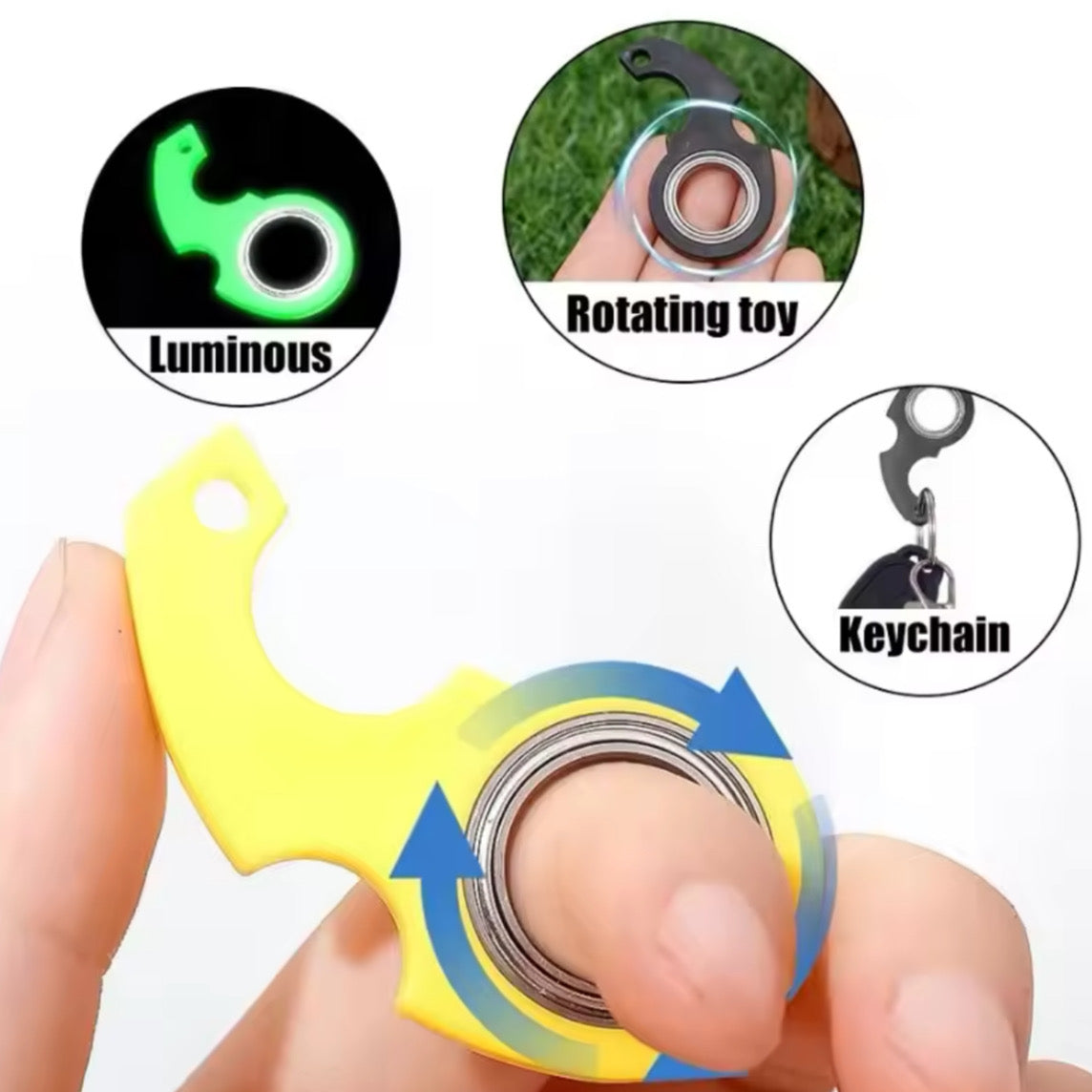 Llavero Fidget Spinner – Alivio del Estrés en Movimiento