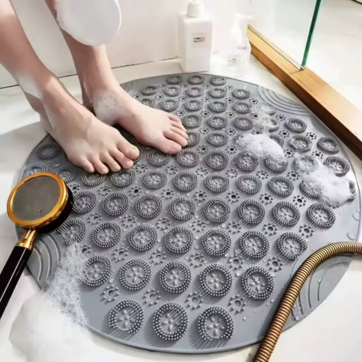 🛁 Alfombra de Ducha Antideslizante con Masaje – Relájate y Mantente Seguro